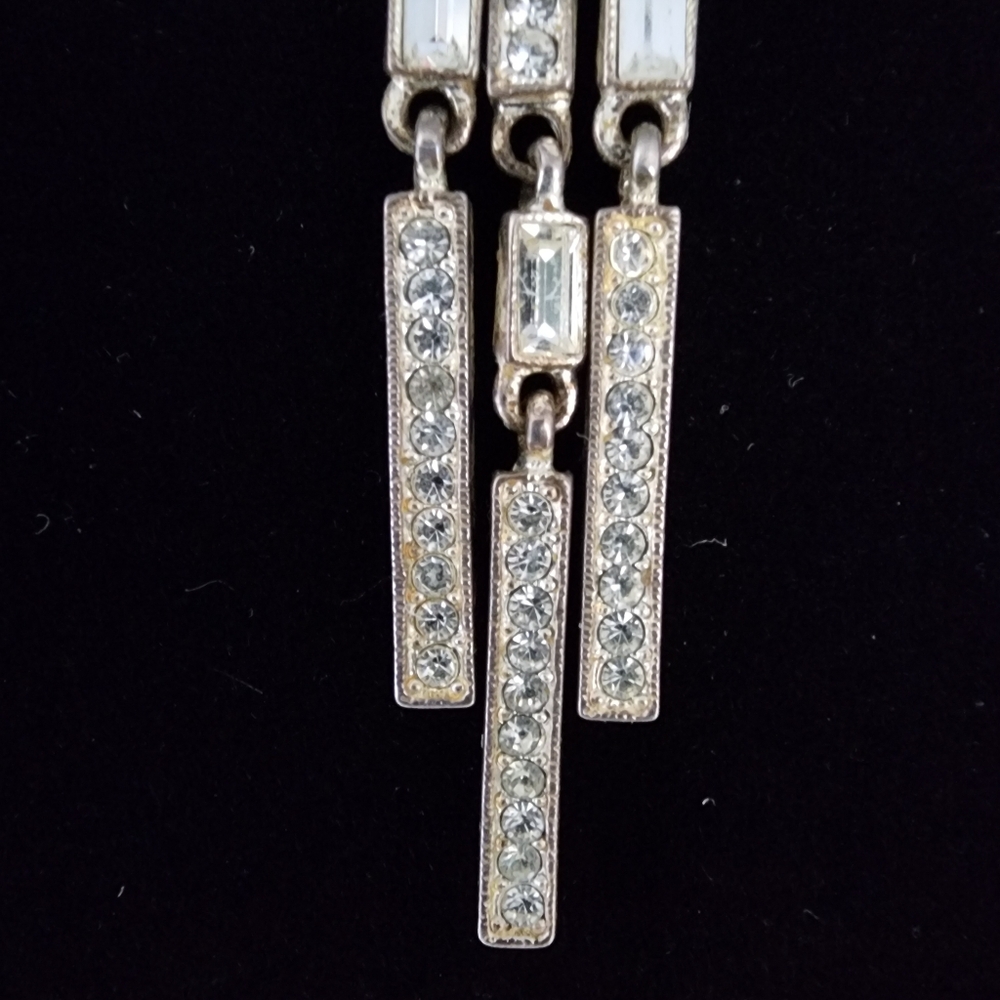 Napier vintage rhinestone drop necklace - Picture 4 of 13